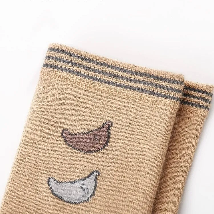 Colorblock Cartoon Non-Slip Baby Knee Socks [Set of 5]