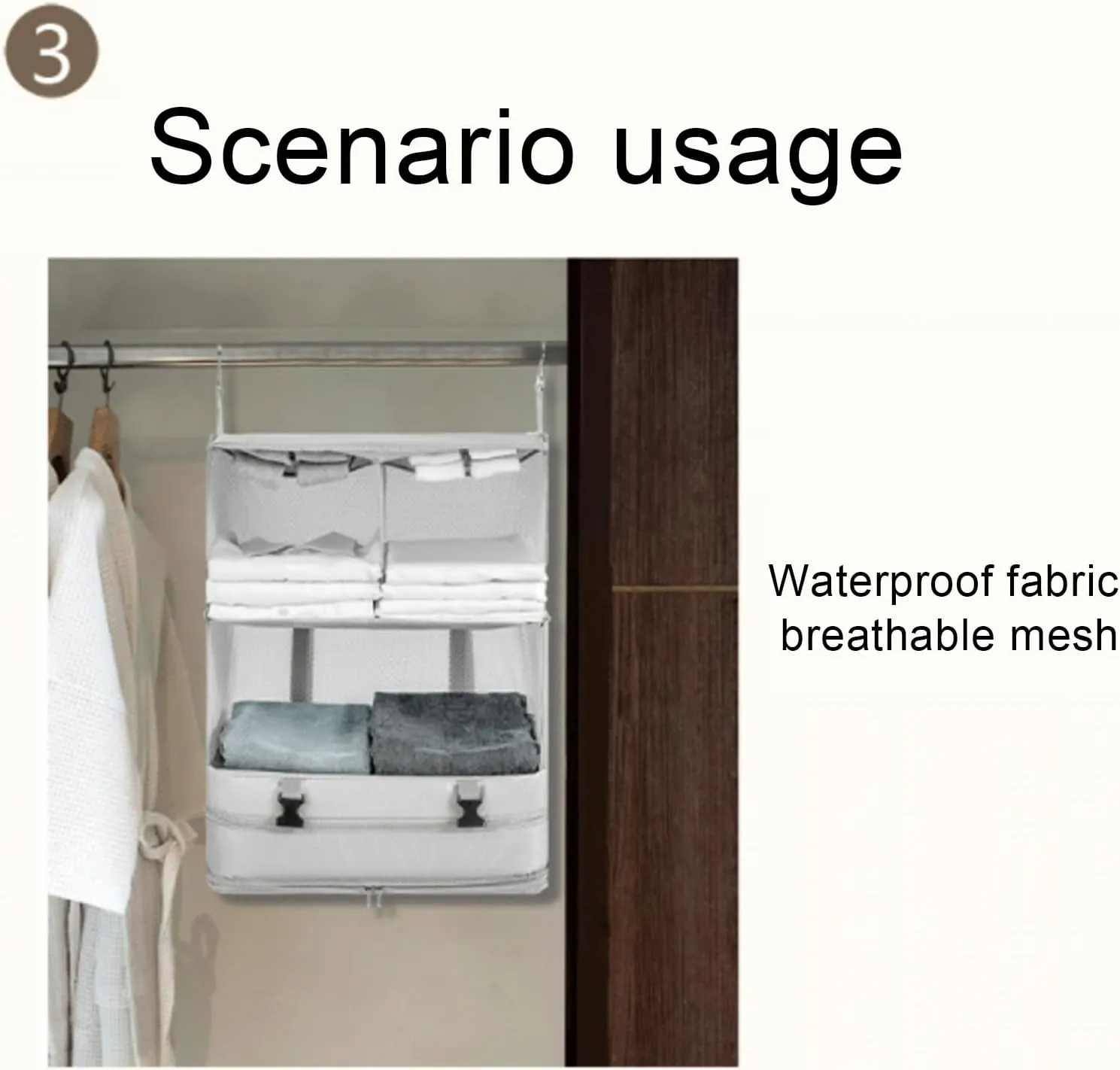 Compression Packing Cubes, Portable Hanging Travel Shelves Bags, Packing Cubes for Travel, Travel Collapsible Compression Garment Organizer for Travel Essentials Travel Accessories (XL)
