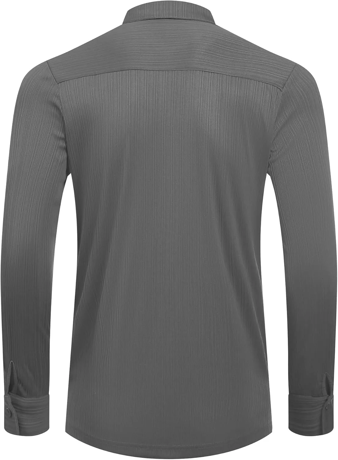 COOFANDY Athletic Fit Dress Shirts for Men Ribbed Knit Textured Button Down Shirts