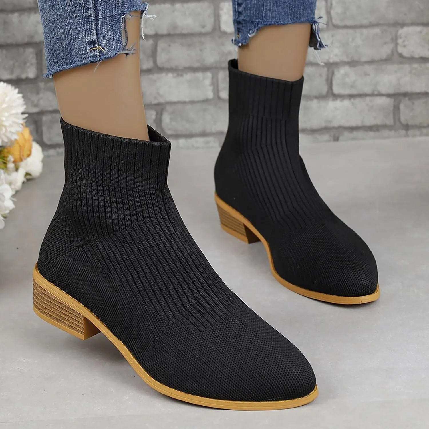 Cowboy Ankle Boots for Women Brown Heel Boots Winter Heels Boots for Women Sale Ankle Boots for Women with Heel Tan Womens Western Booties Wide Width