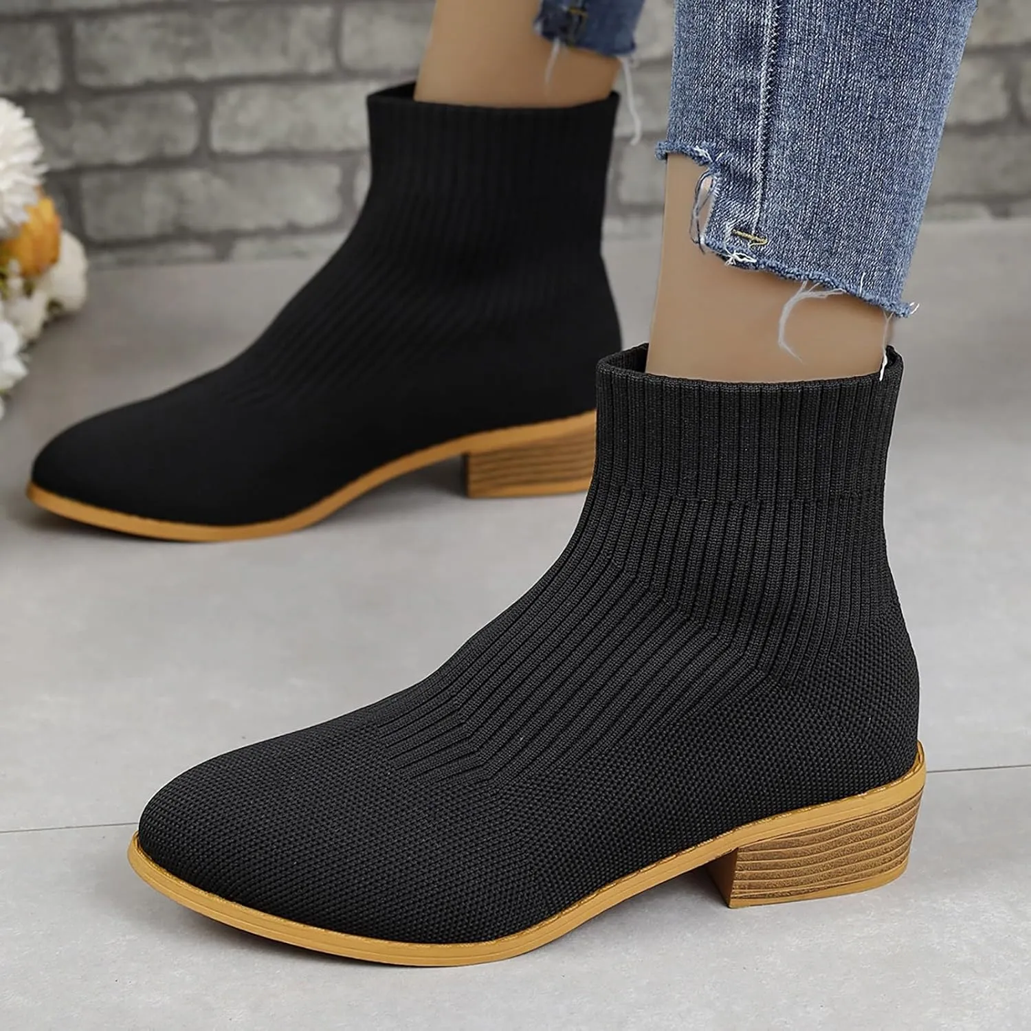 Cowboy Ankle Boots for Women Brown Heel Boots Winter Heels Boots for Women Sale Ankle Boots for Women with Heel Tan Womens Western Booties Wide Width