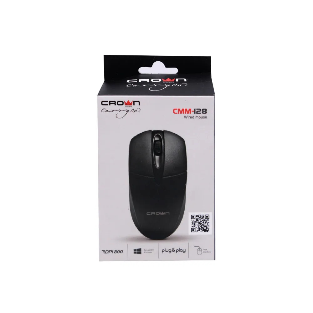 CROWN Wired USB Mouse CMM-128 800DPI