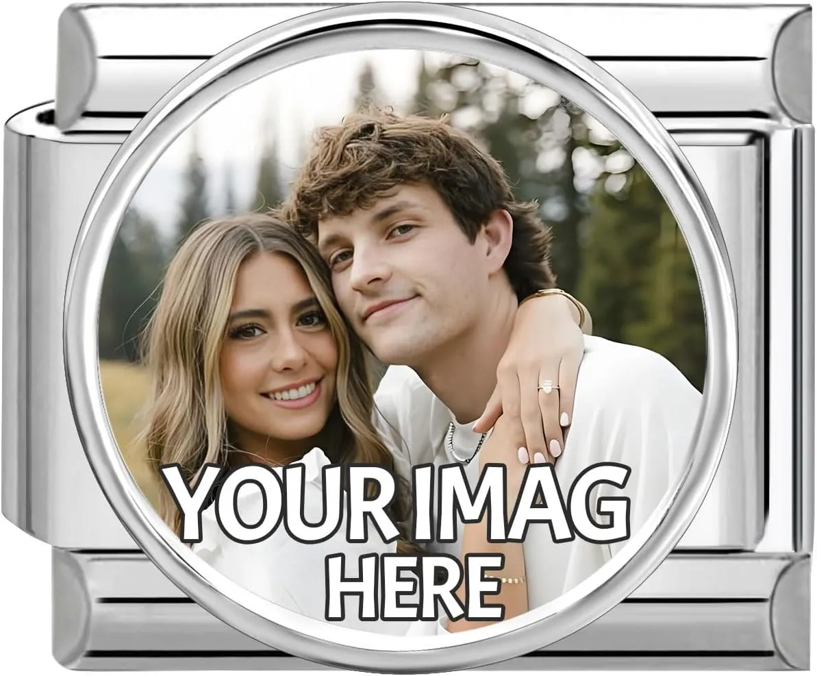 Custom Italian Charm Bracelet with Picture, Personalized Traditional Classic Italian Charm Link, Fashion Handmade Bracelet DIY Module Jewelry Gifts
