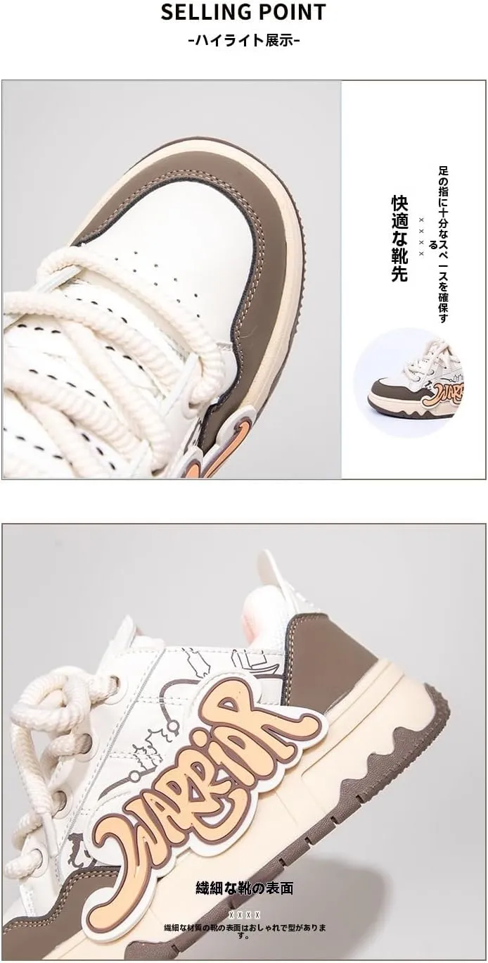 Cute Chunky Shoes Y2K  Women Girls Thick Sole Platform Sneaker Retro White Walking Shoes Vintage Dopamine Dressing Cute Kawaii Japanese Style Summer School Beach Travel