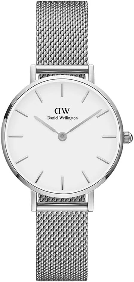 Daniel Wellington Petite Sterling Unisex Watch  Japanese Quartz Movement, Stainless Steel Mesh Strap, Water Resistant, Analog Watch for Women & Men