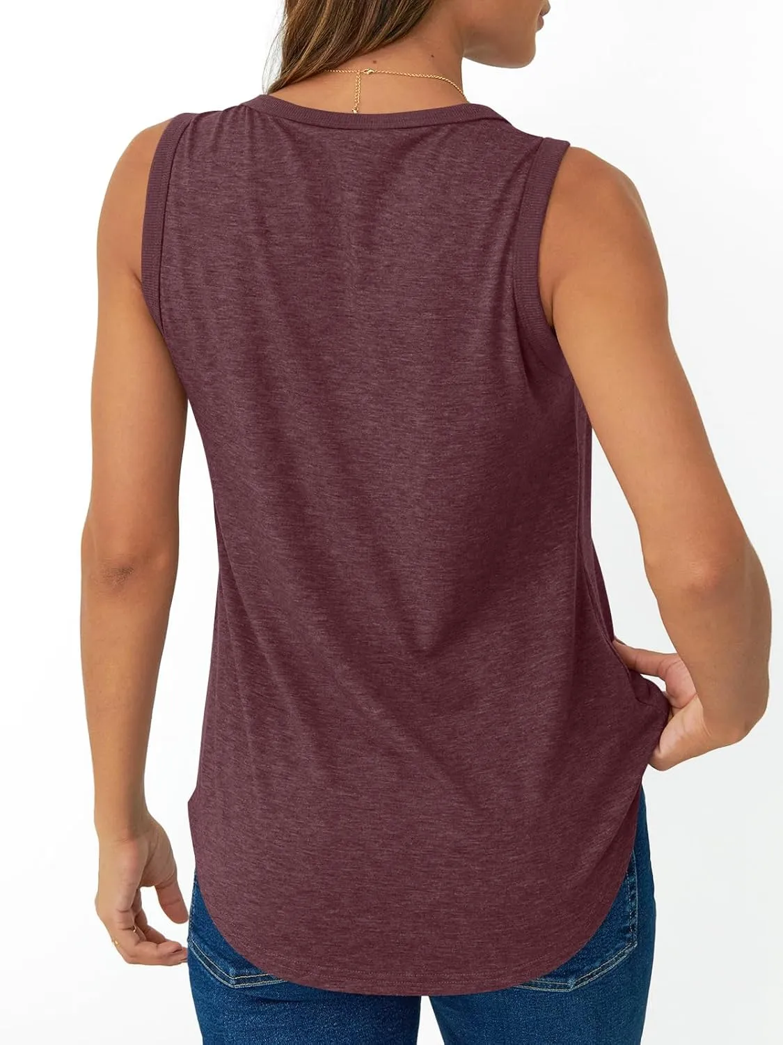 Dealmore Womens Loose Fit Casual Flowy Square Neck Tank Tops Trendy Sleeveless Summer Tops Clothes Outfits 2025