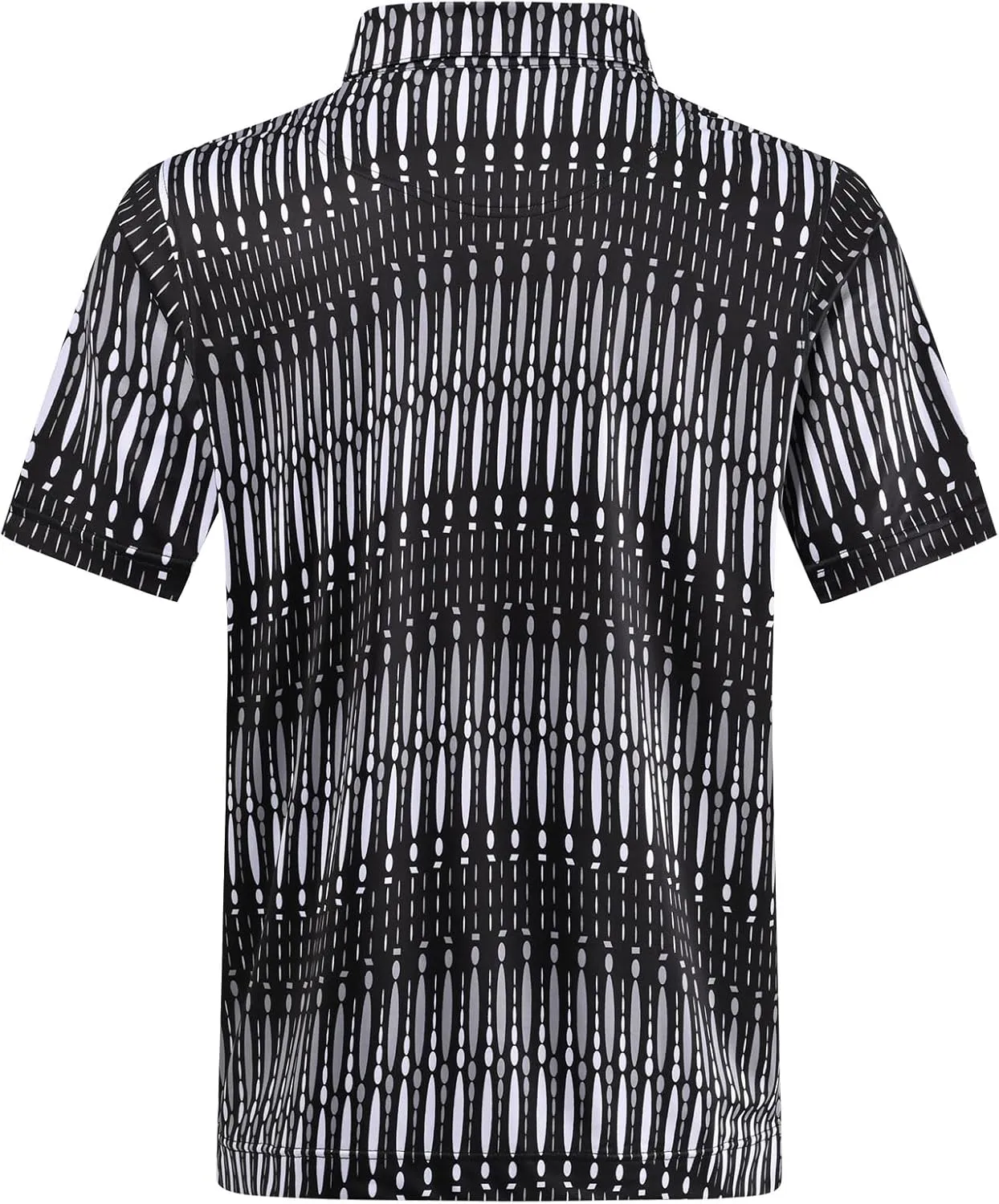 DEOLAX Mens Polo Shirts Classic Striped Golf Polo Shirts Short Sleeve Dry Fit Performance Wicking Moisture Polo Shirt for Men