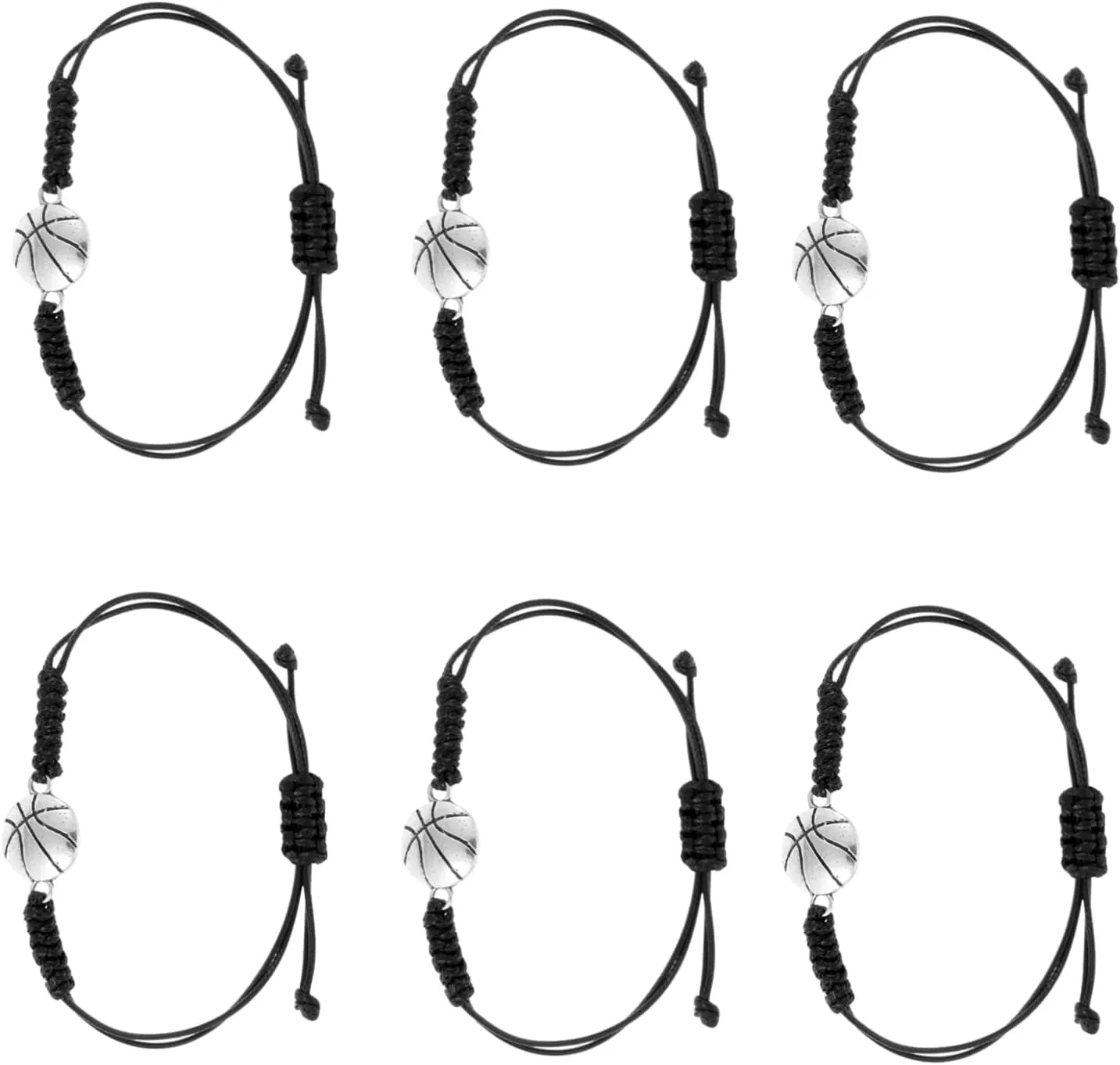 Didiseaon Fashionable Basketball Charm Bracelet Braided Wrist Decor Durable Alloy Material Perfect Present for Friends Family