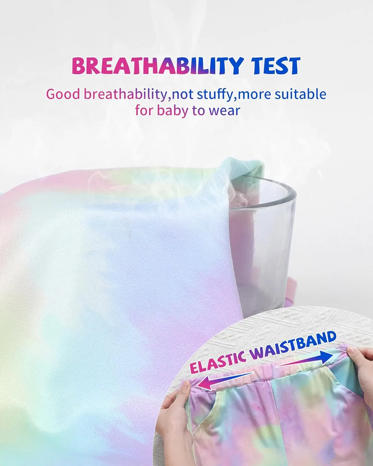 DISAUR Girls Summer Clothes 2 Piece Tie Dye Clothes for Girls T-Shirt and Shorts Set with Side Pockets 4-10 Years