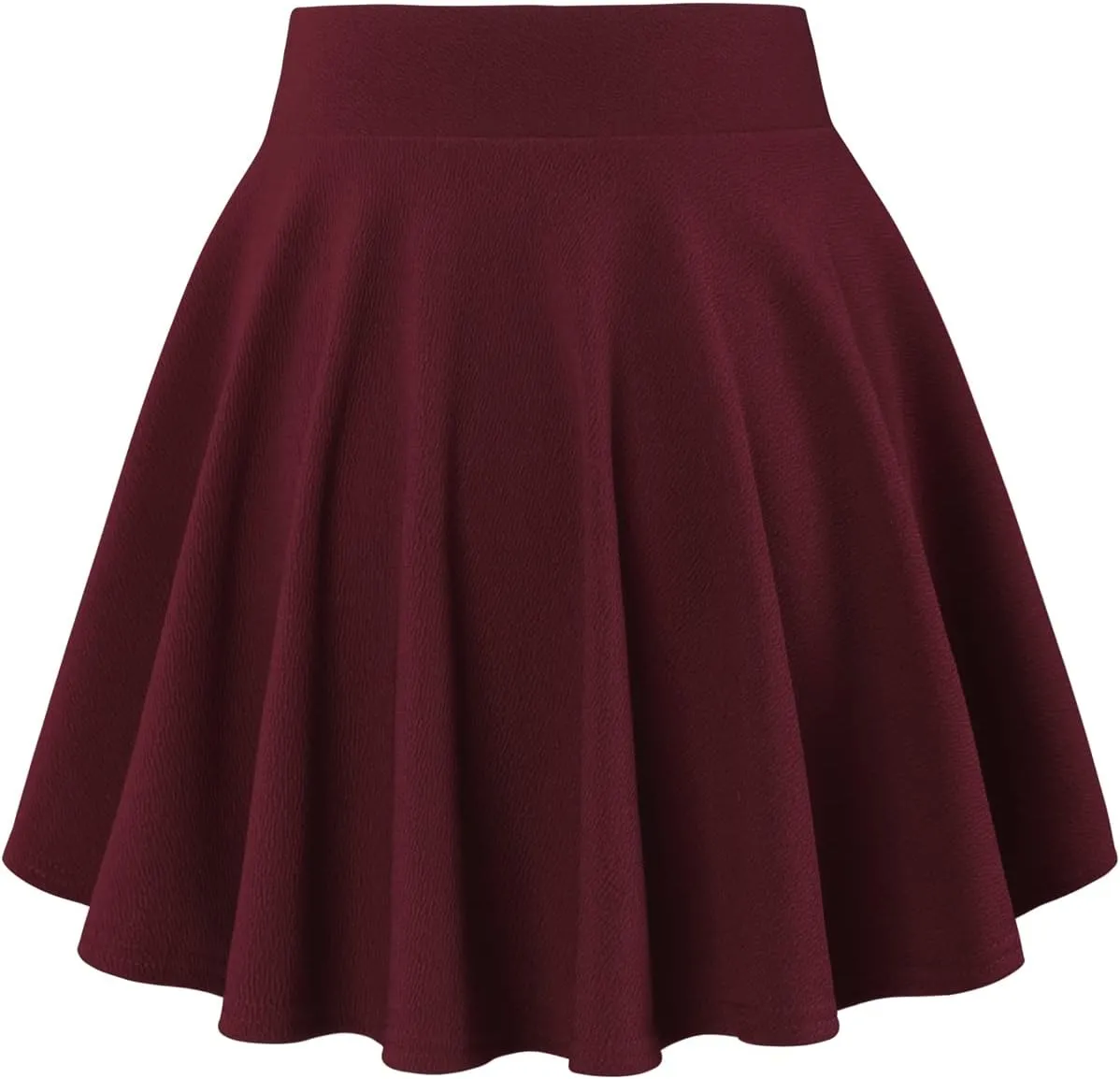 DJT Women's Basic Versatile Casual Stretchy Flared Pleated Mini Skater Skirt with Shorts