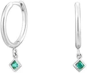 E Green Zircon Stud Hoop Drop Dangle Earrings For Women Gold Plated Ear Cuffs Women's Clip Earrings Jewelry 5sss