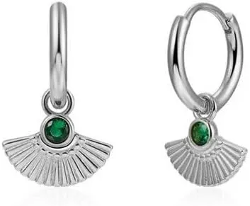 E Green Zircon Stud Hoop Drop Dangle Earrings For Women Gold Plated Ear Cuffs Women's Clip Earrings Jewelry 5sss