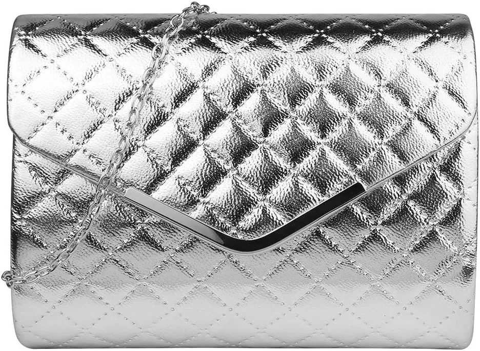 eBigValue Clutch Bags For Women Wedding Suede Evening Bag | Wedding Bag for Ladies Shoulder Purse Crossbody Bag