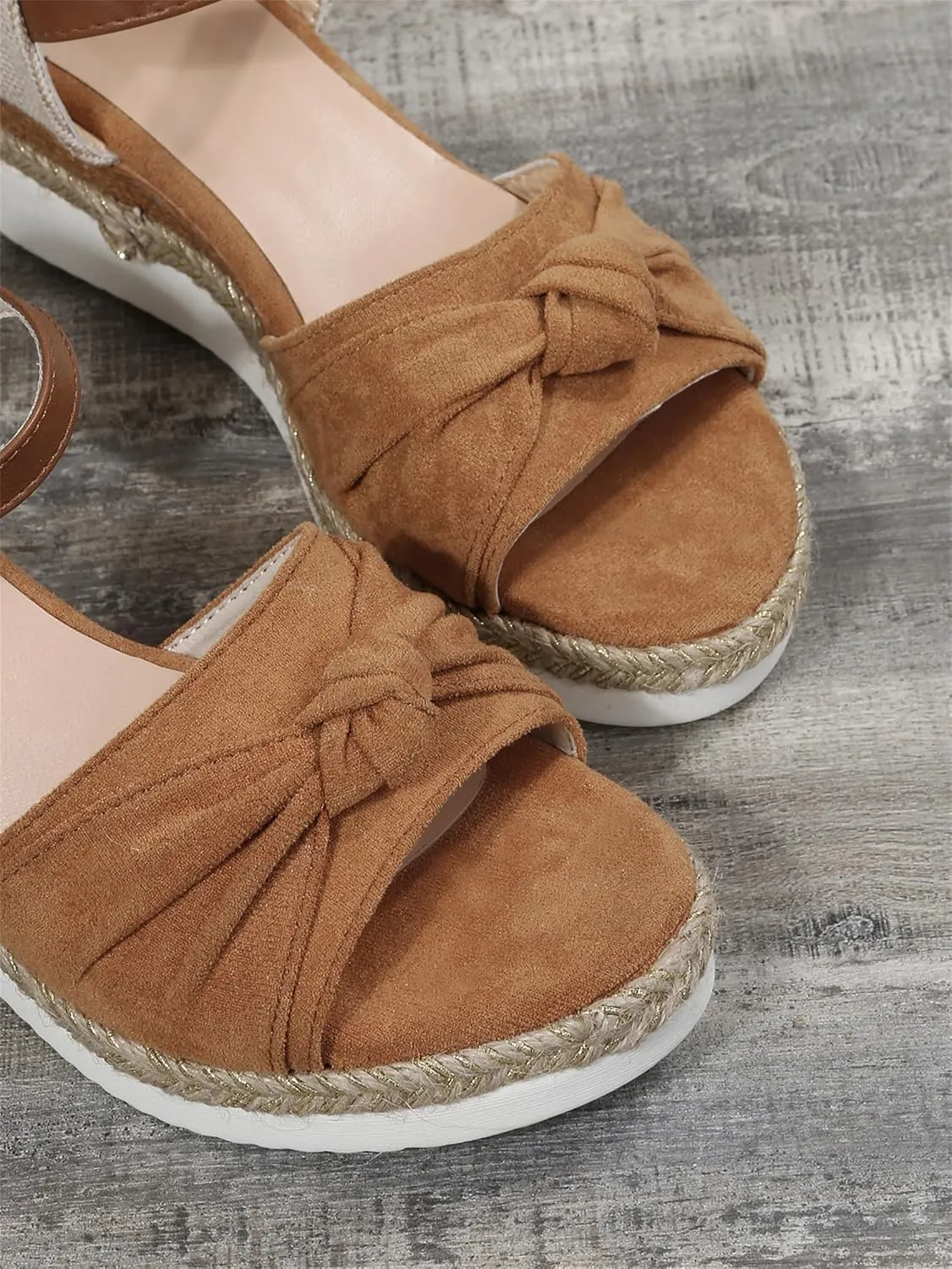 FFMA Sandals for Women Summer Orthopedic Platform Wedge Sandals Flat 2023 Open Toe Ankle Strap Espadrilles Sandals Casual Strappy Slip on Sandals Beach Boho Sandals