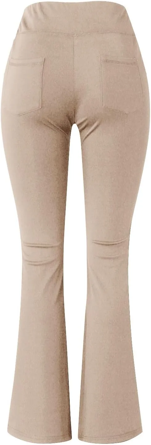Flare Yoga Pants For Women Long Workout Legging Bell Bottom High Rise Stretch Bootcut Pull On Casual Lounge Trouser