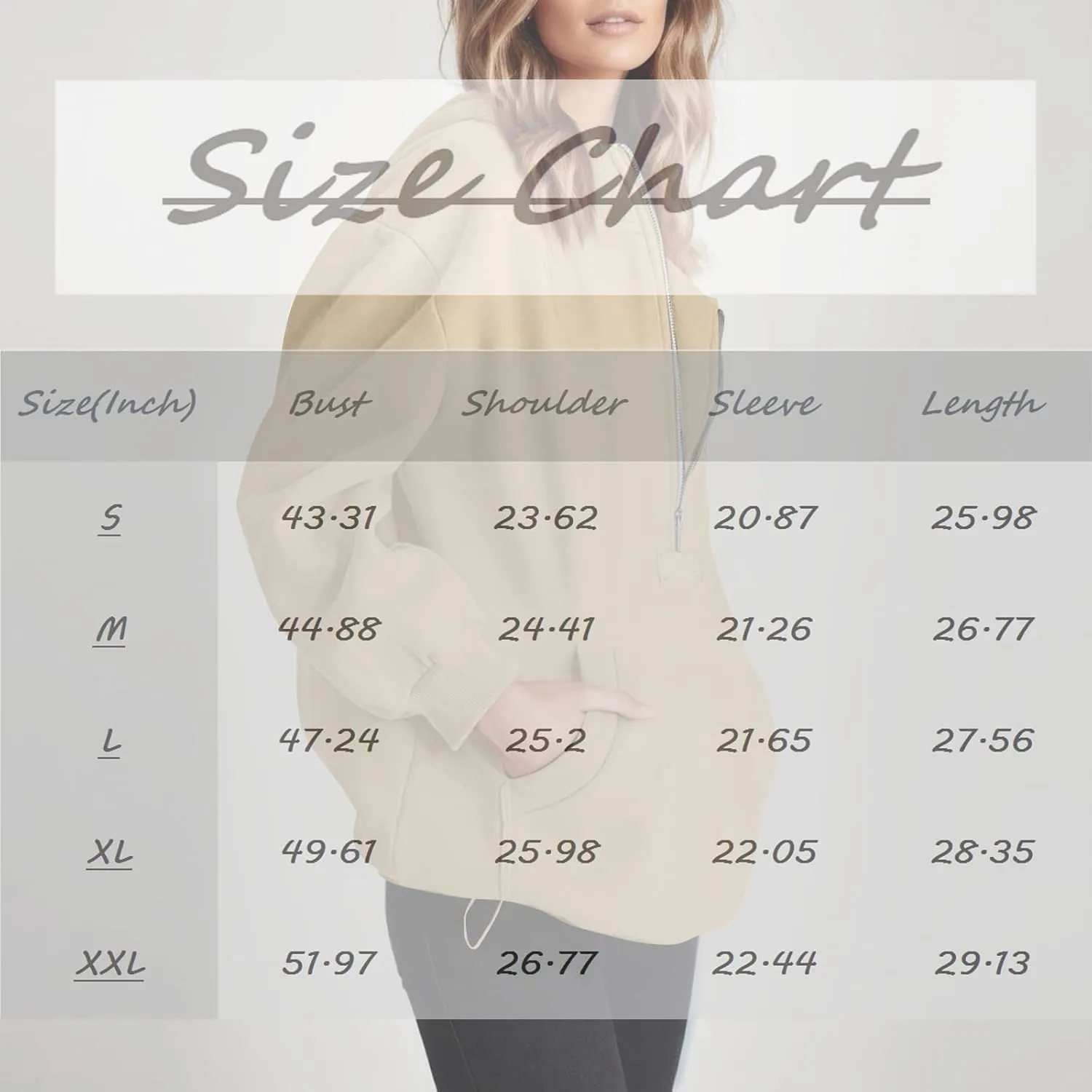 Fleece Oversized Hoodie Women Loose Fit Half Zip Pullover Sweatshirts Trendy Drawstring Hem Jacket with Pockets