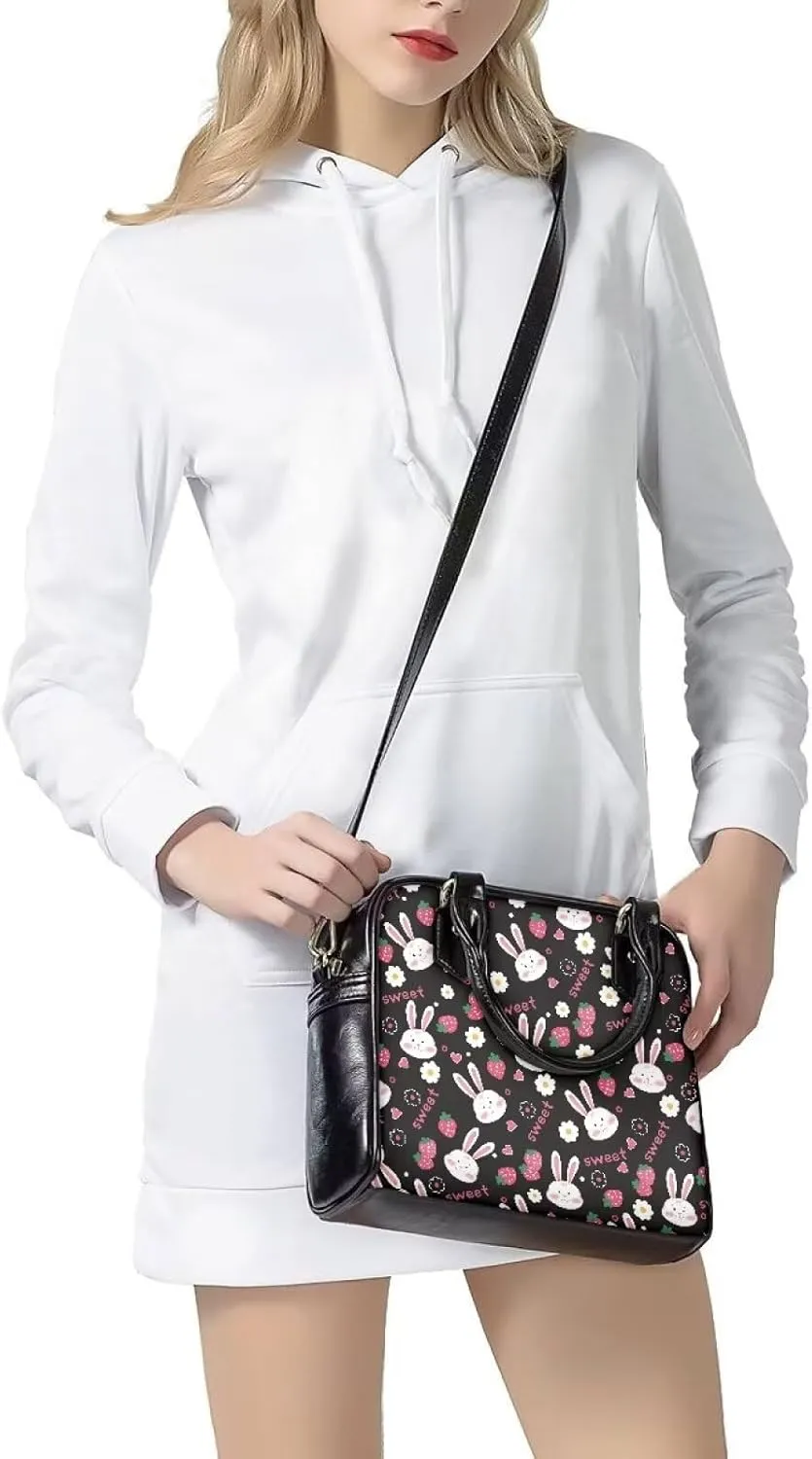 Forchrinse Wild Leopard Cheetah Print Leather Purse for Women Satchel Shoulder Bag Tote Handle Bag for Travel Work Party