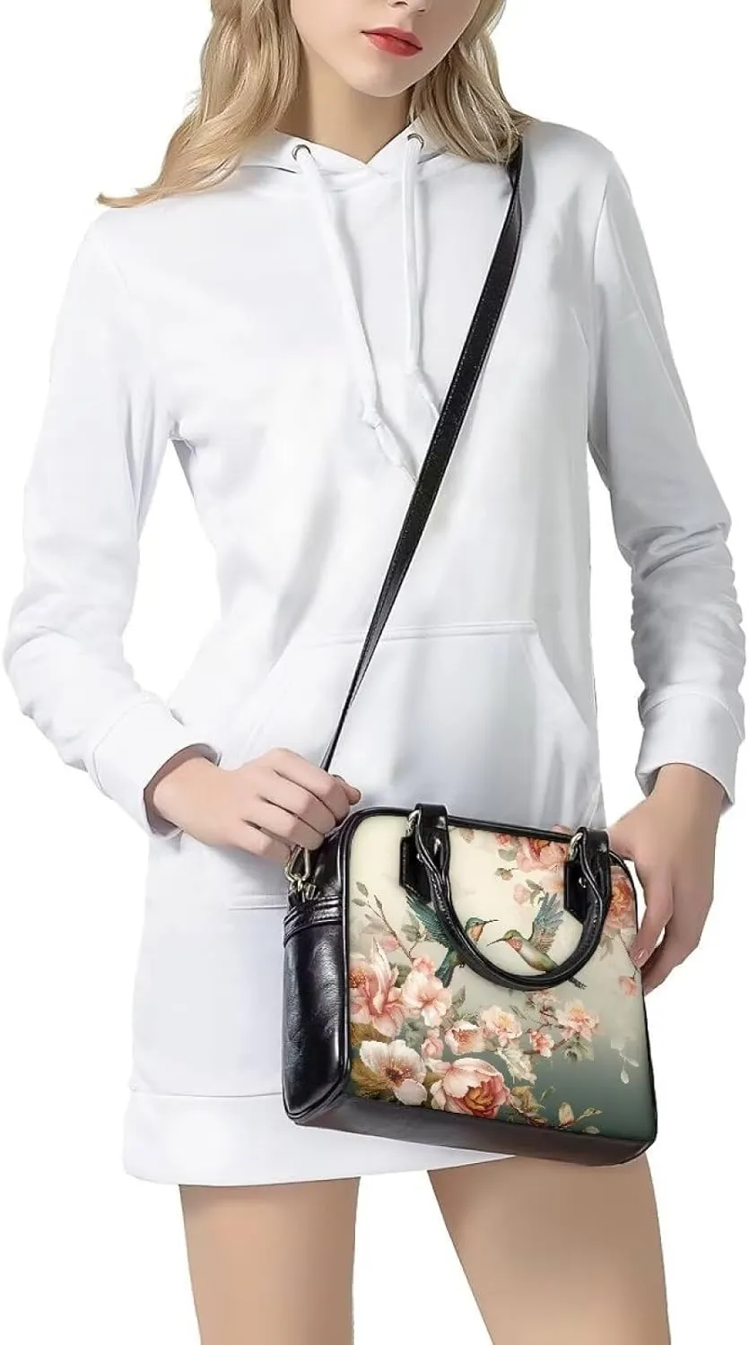 Forchrinse Wild Leopard Cheetah Print Leather Purse for Women Satchel Shoulder Bag Tote Handle Bag for Travel Work Party
