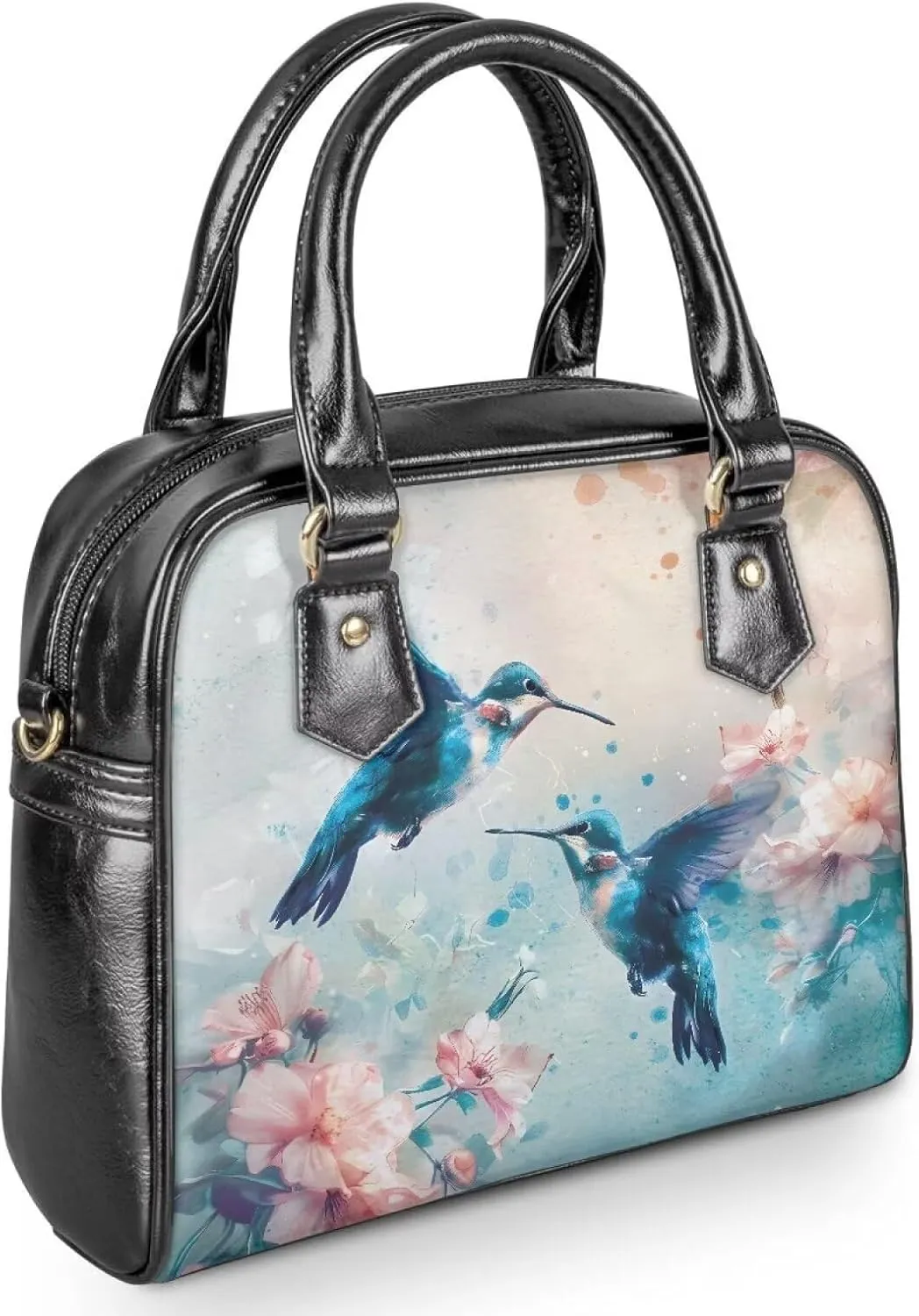 Forchrinse Wild Leopard Cheetah Print Leather Purse for Women Satchel Shoulder Bag Tote Handle Bag for Travel Work Party
