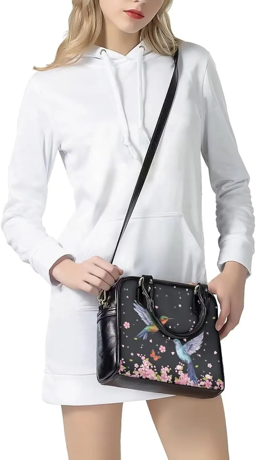 Forchrinse Wild Leopard Cheetah Print Leather Purse for Women Satchel Shoulder Bag Tote Handle Bag for Travel Work Party