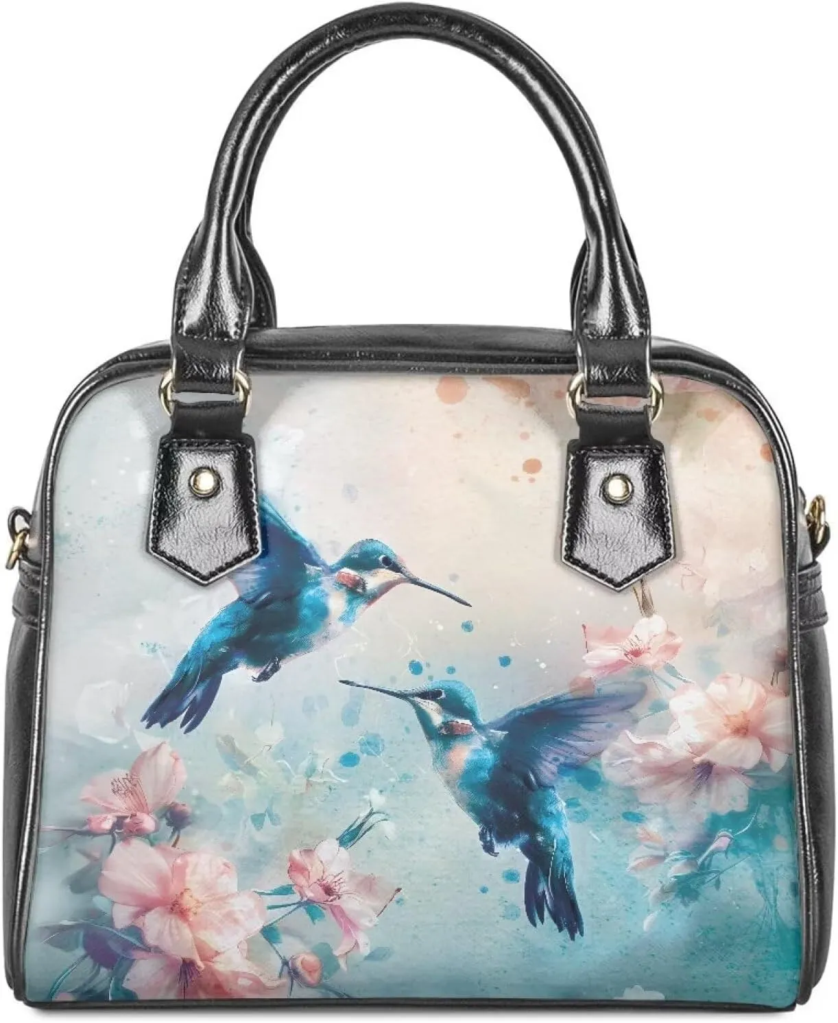 Forchrinse Wild Leopard Cheetah Print Leather Purse for Women Satchel Shoulder Bag Tote Handle Bag for Travel Work Party