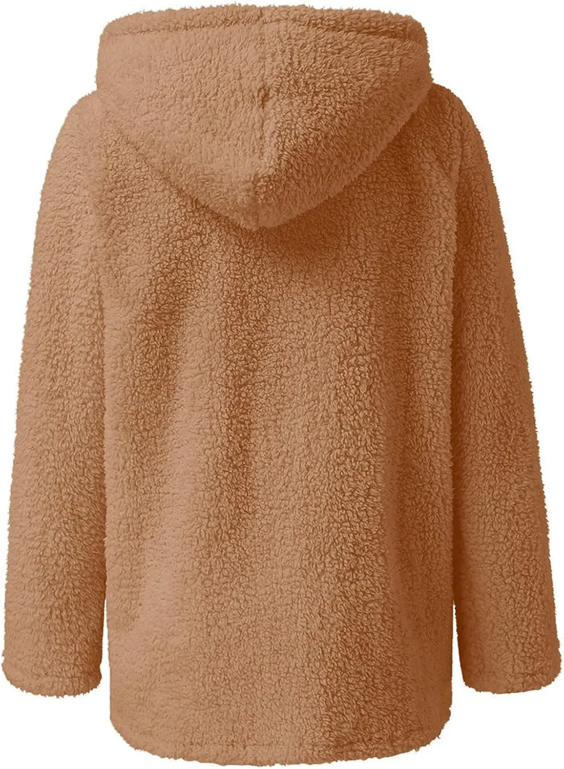 Fuzzy Fleece Jacket for Women Fall Winter Warm Shaggy Teddy Coats Oversized Zip Up Faux Fur Sherpa Hoodies Outwear