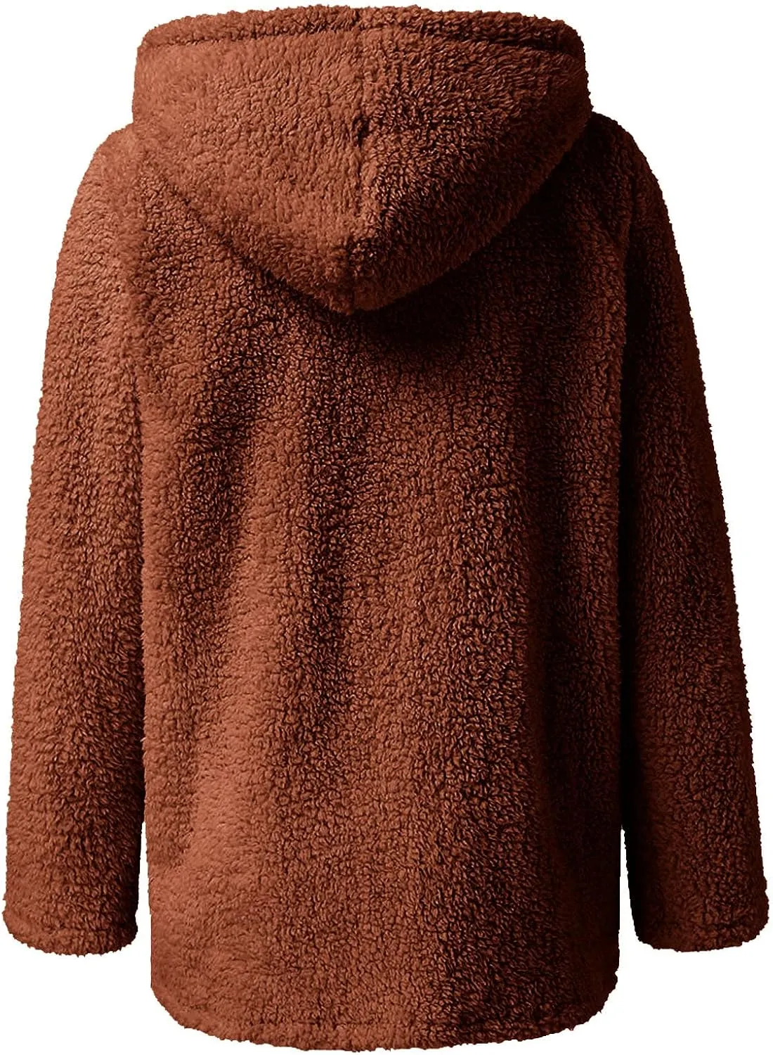 Fuzzy Fleece Jacket for Women Fall Winter Warm Shaggy Teddy Coats Oversized Zip Up Faux Fur Sherpa Hoodies Outwear