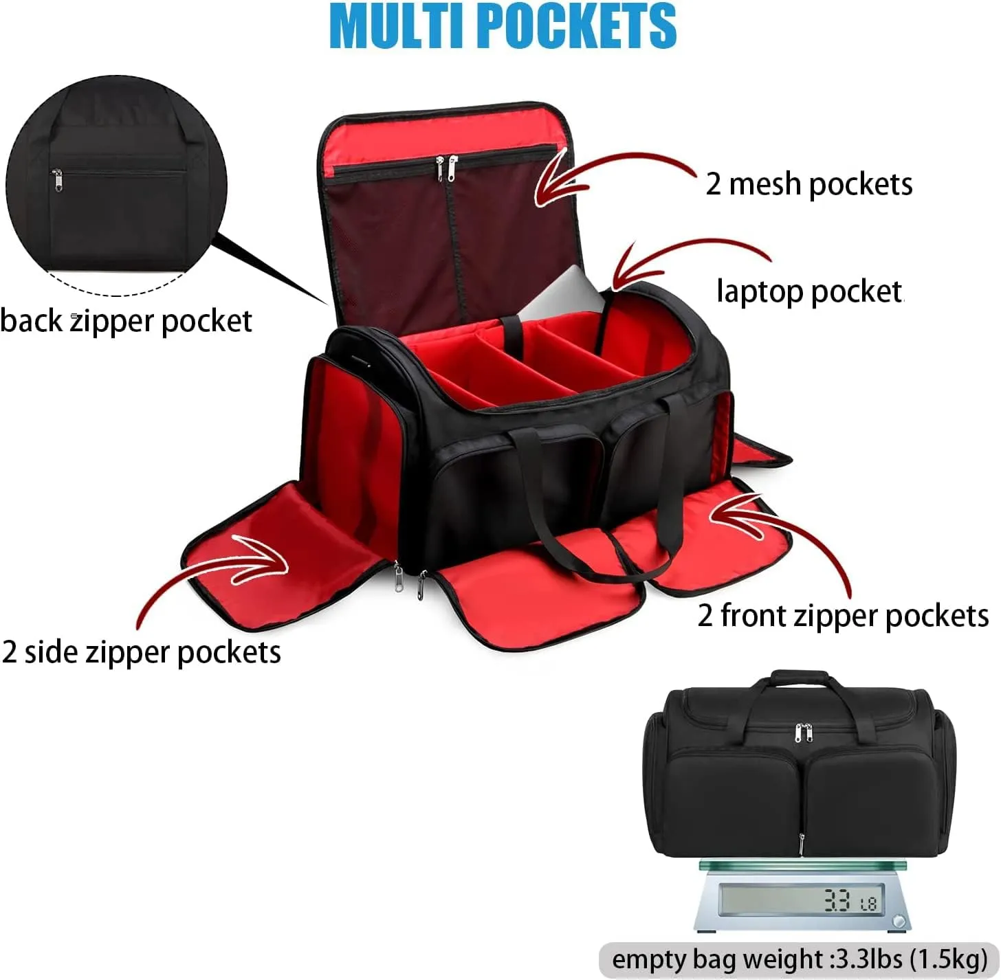 Gatycallaty Cable Bag Music Dj Band Equipment Cable Bag Music Dj Band Equipment High Capacity Gig Band Cable File Bag High Capacity Gig Band Cable File Bag (Red)