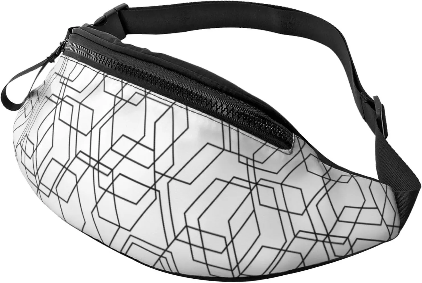 Geometrical Waist Bag With Adjustable Belt Bag Fanny Pack Bum Bag For Men Women Traveling Hiking Cycling Running Pattern-155
