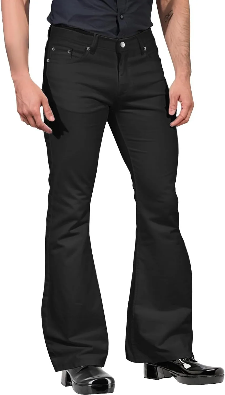 GIERIDUC Men's Drawstring Waist Cargo Pants Men's Classic Fit Dress Pants Black Cotton Cargo Trousers Relaxing Gifts for Men