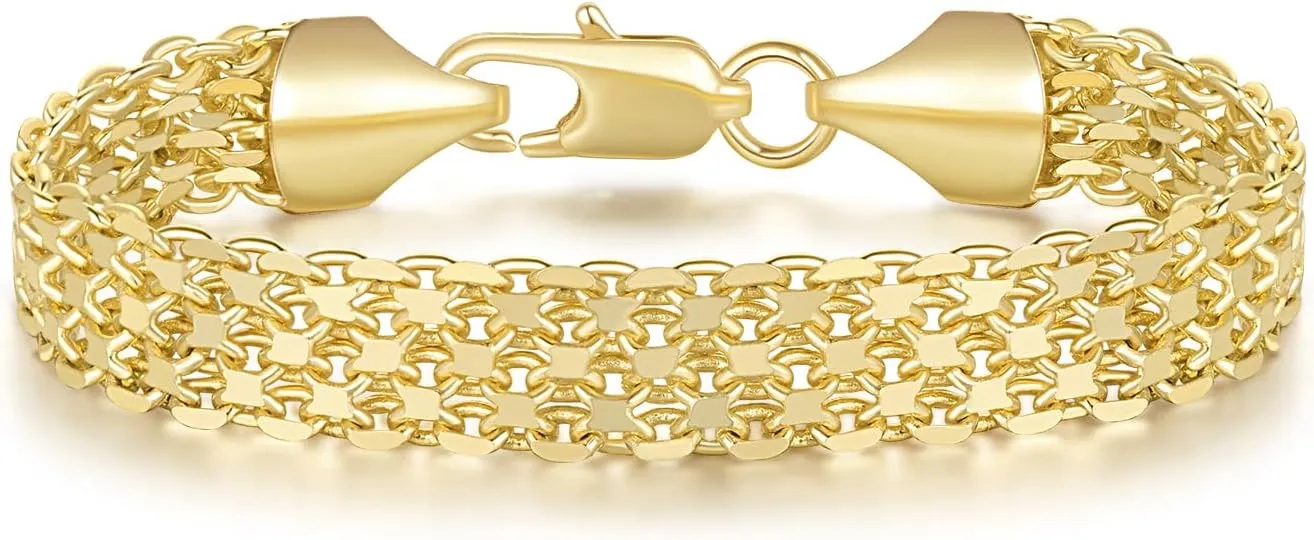 Gold Bracelet Stack 18K Gold Bracelets for Women Chunky Delicate Tapestry of Elegance Dainty Bracelet for Women