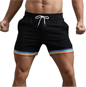 Gym Shorts for Men Slim-Fit Elastic Beach Shorts Gym Basketball Lightweight Classic Regular Activewear Pants