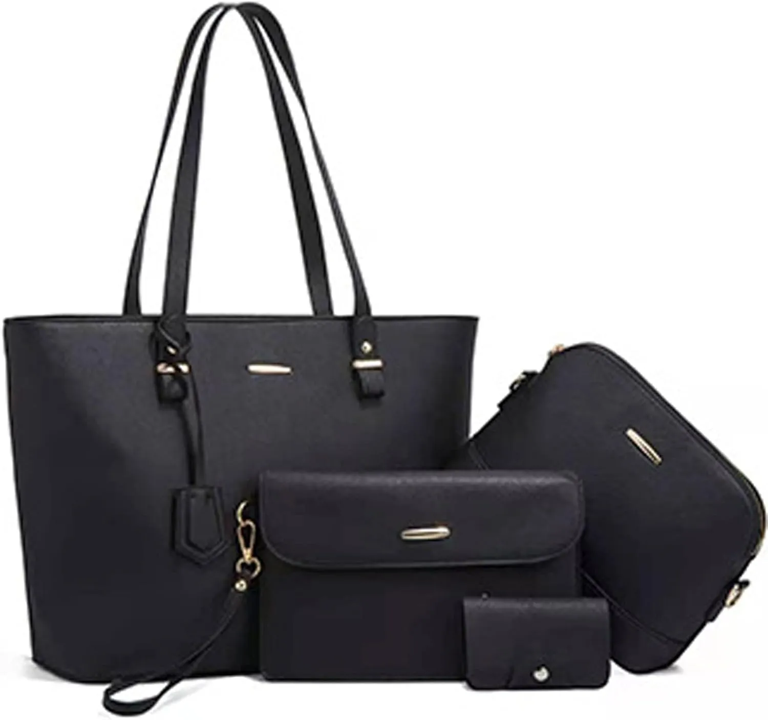 Handbags for women 4Pcs Women Leather Handbags Crossbody Bags Satchel Shoulder Bag Handle Bag