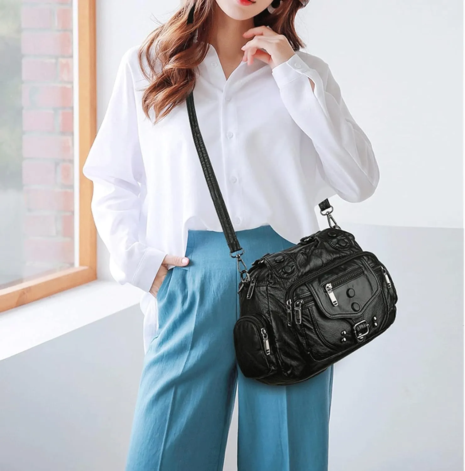Handbags for women Vintage Quality Leather Luxury Handbags Women Bags Designer Ladies Hand Bags For Women