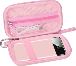 Hard Travel Case for SABANI for LOVELEDI for IAPOS for Pxwaxpy for OHOVIV for FOCHEW Portable Charger Power Bank, Storage Holder for Fast Charging Battery Protective Case (Pink)