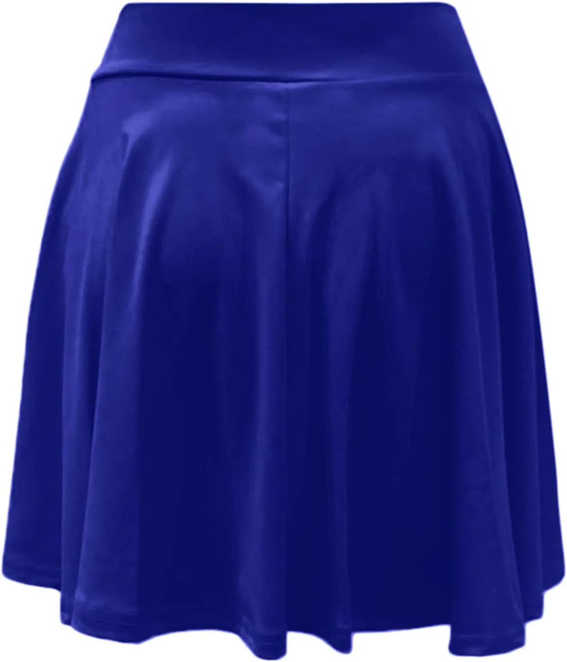 HGps8w Women's Basic A-Line Skirts Versatile Stretchy High Waisted Flared Casual Mini Skater Skirt with Under Shorts