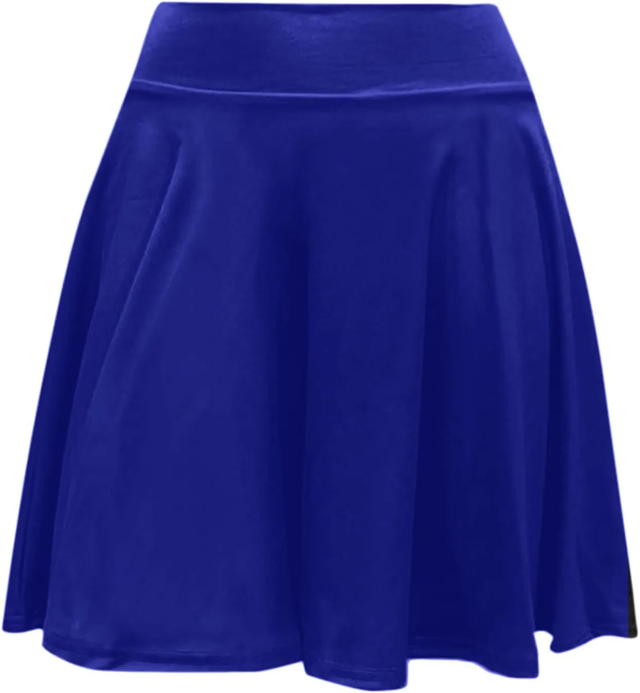 HGps8w Women's Basic A-Line Skirts Versatile Stretchy High Waisted Flared Casual Mini Skater Skirt with Under Shorts