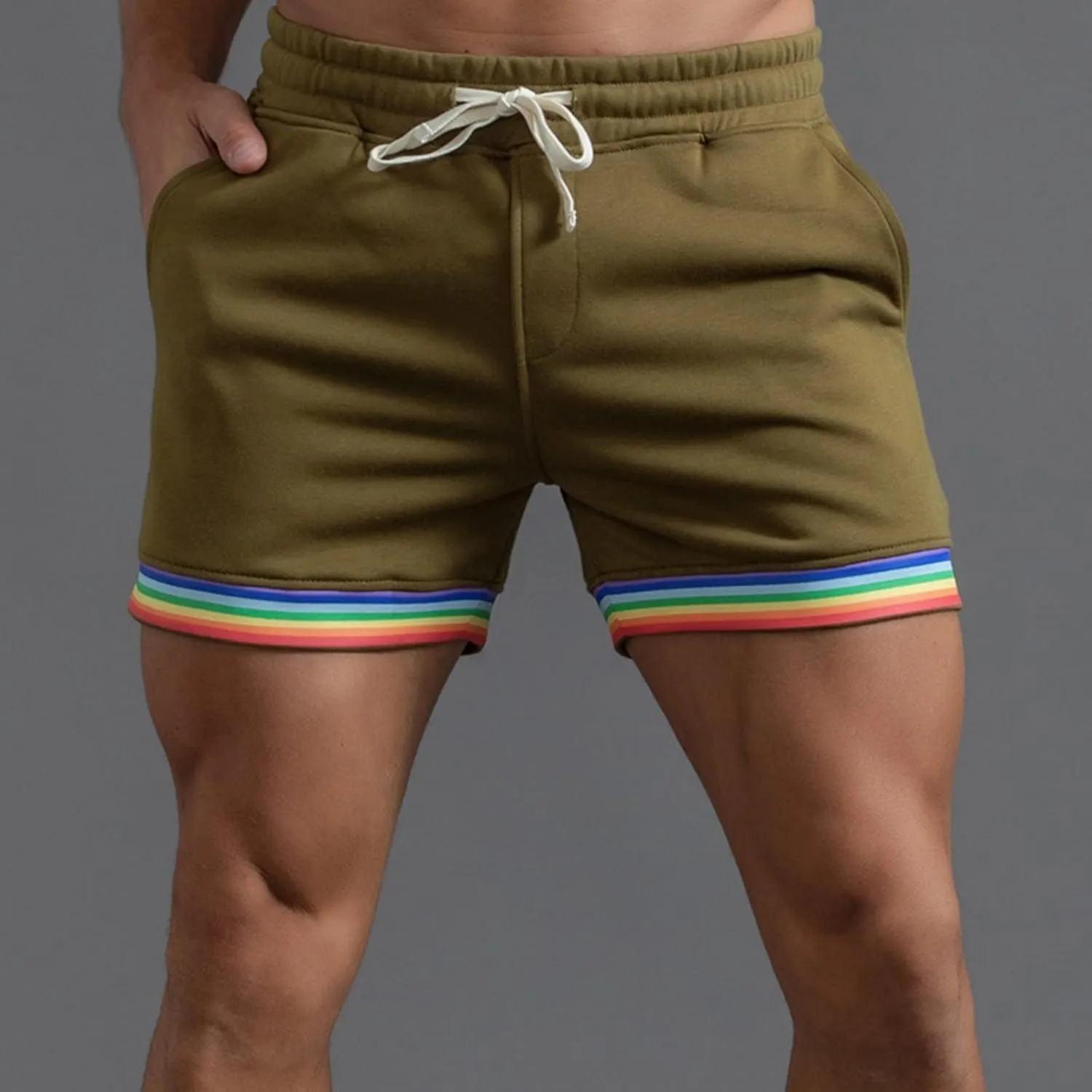 Hiking Shorts Men Slim-Fit Elastic Beach Shorts Gym Basketball Lightweight Classic Regular Comfort Activewear Pants