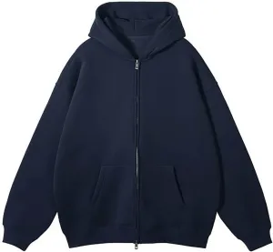 hlysgo Oversized Hoodies for Men & Women Fall Fashion Jackets Casual Y2k Sweatshirts Zip Up Hoodie Coat with Pockets