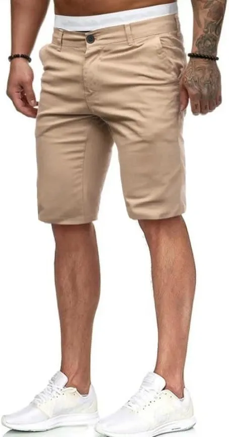 HUNGSON Men's Casual Shorts Lightweight Golf Shorts with 4 Pockets Stretch Quick Dry Comfy Work Shorts