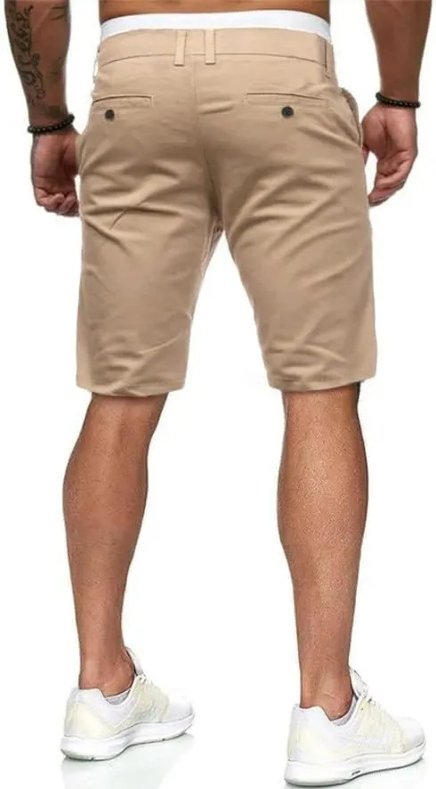HUNGSON Men's Casual Shorts Lightweight Golf Shorts with 4 Pockets Stretch Quick Dry Comfy Work Shorts