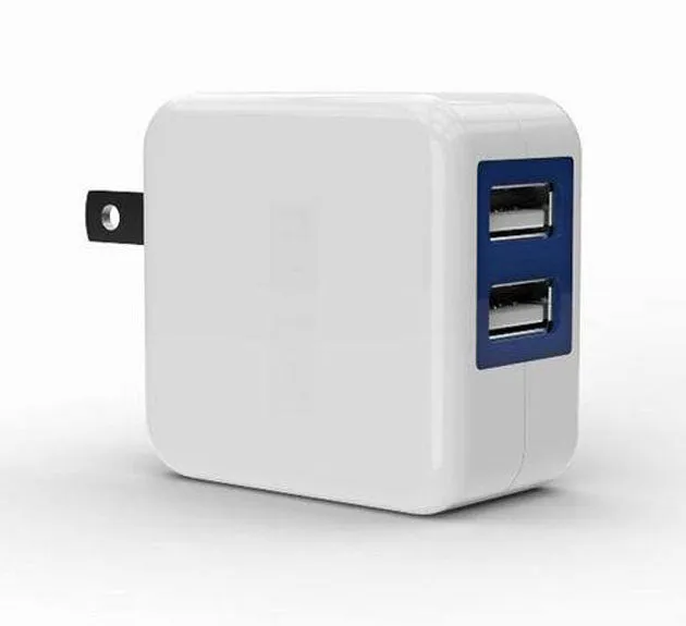 iTD Gear 2.4A Dual USB Wall Charger in White