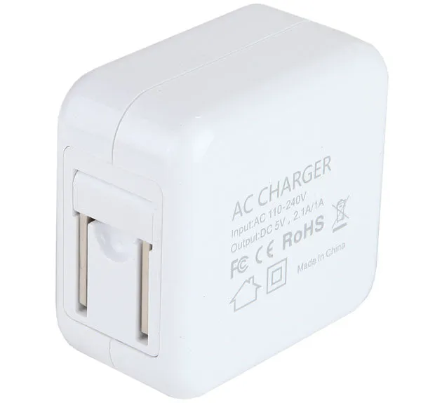 iTD Gear 2.4A Dual USB Wall Charger in White