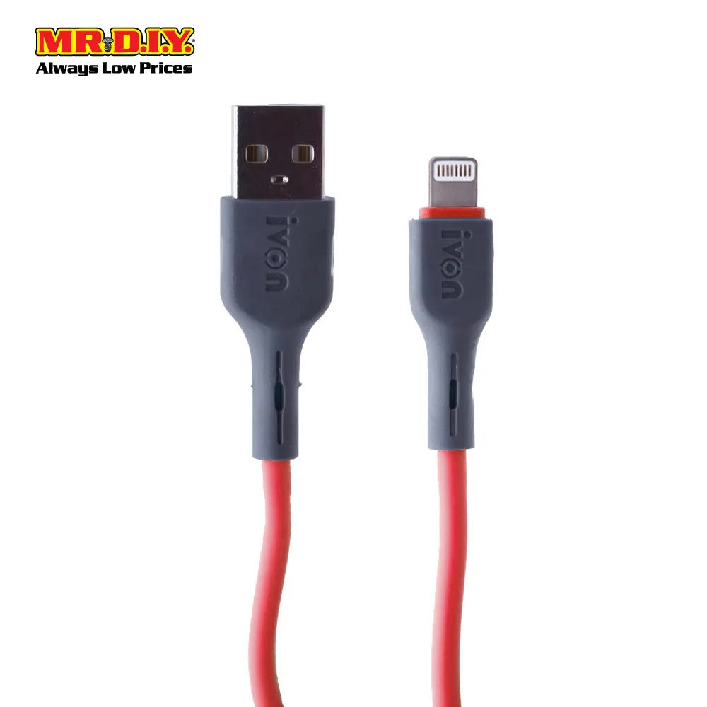 IVON Anti-Knotted iOS USB Fast Charging Data Cable 2.4A (1000mm)