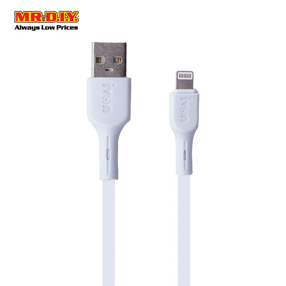 IVON Anti-Knotted iOS USB Fast Charging Data Cable 2.4A (1000mm)