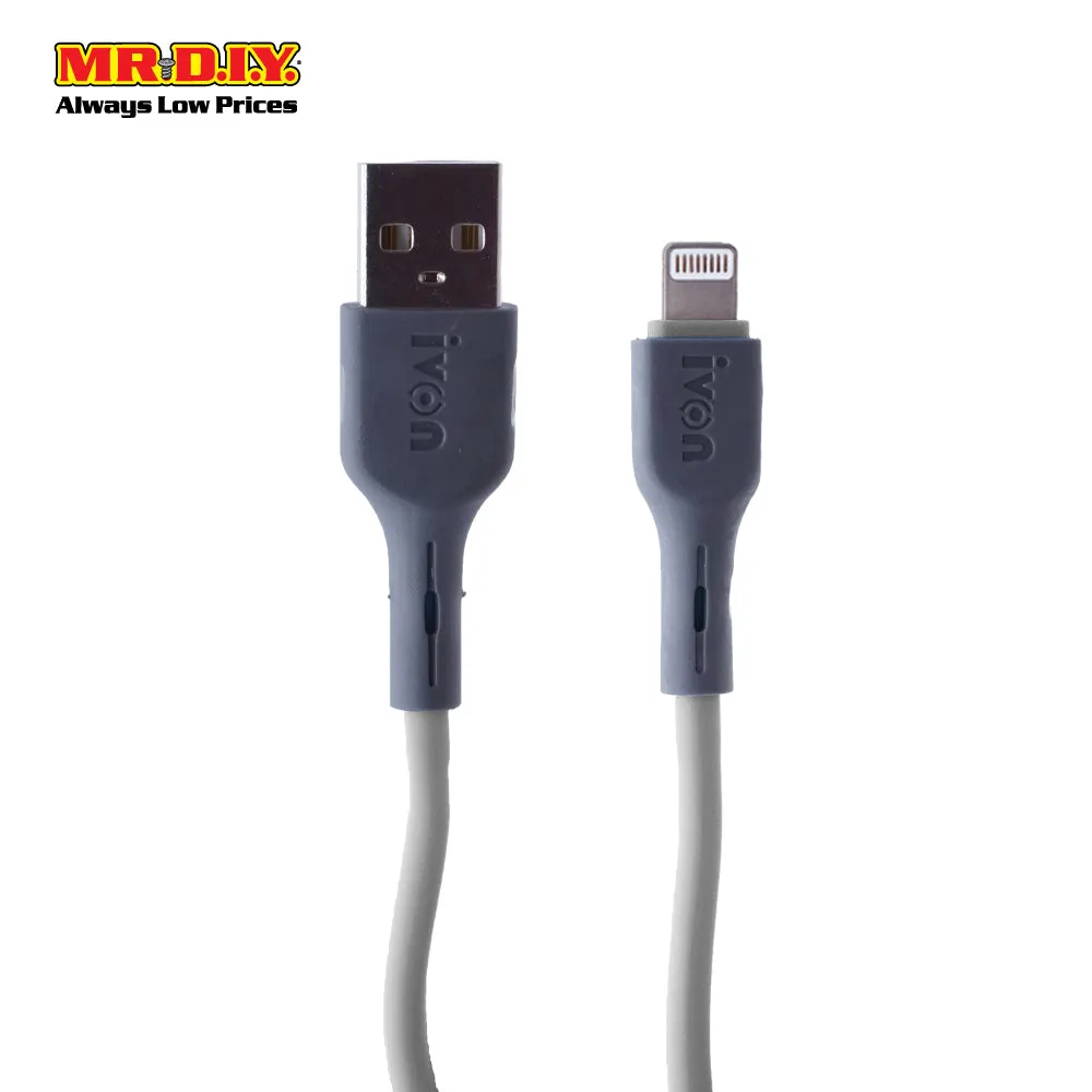 IVON Anti-Knotted iOS USB Fast Charging Data Cable 2.4A (1000mm)