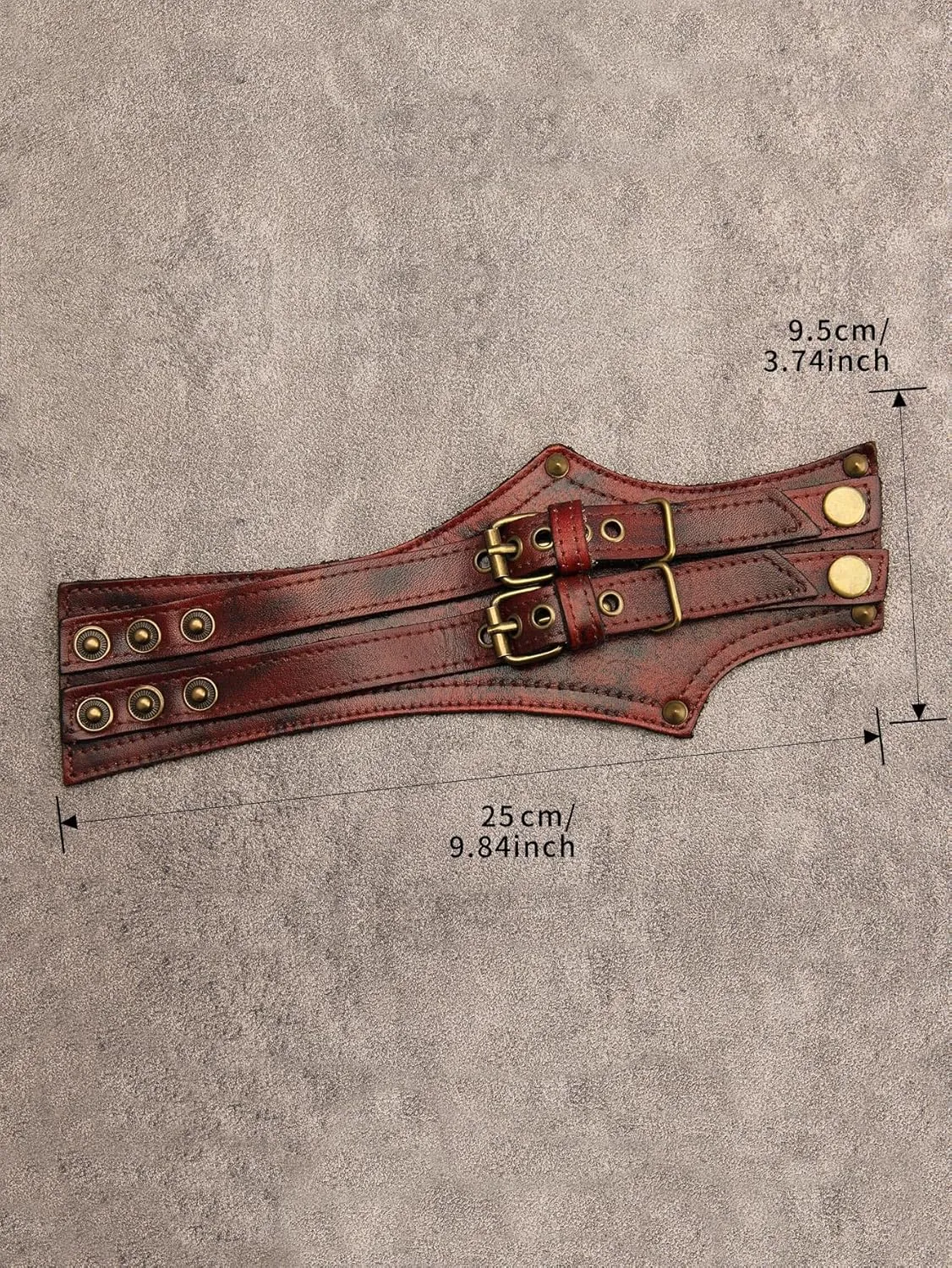 Jeilwiy Leather Cuff Bracelet for Men Faux Leather Wrist Cuff Wide Leather Wristband Punk Leather Bracelets
