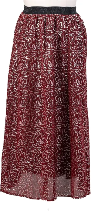 KARACHIC BY NF Women's Sexy Layered Sequin High-Waist Long Maxi Skirts - Evening Party Skirt