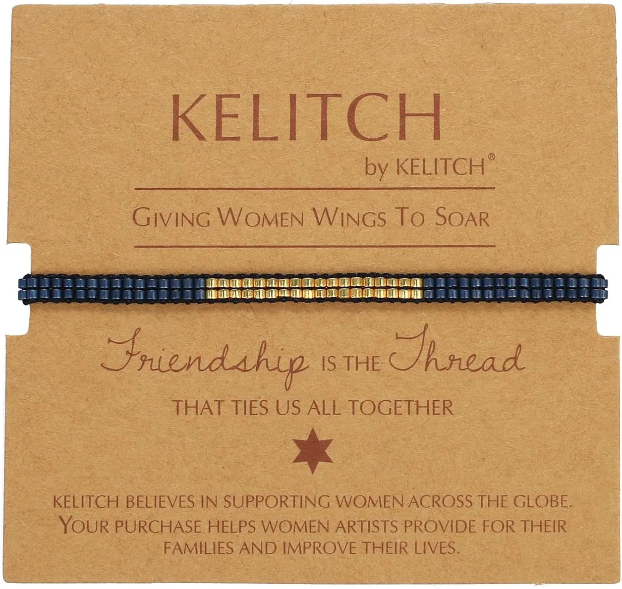 KELITCH Classic Seed Beaded Bracelets Hand-Woven Colorful Friendship Bracelet Women Boho Bracelets Cuffs - 09B