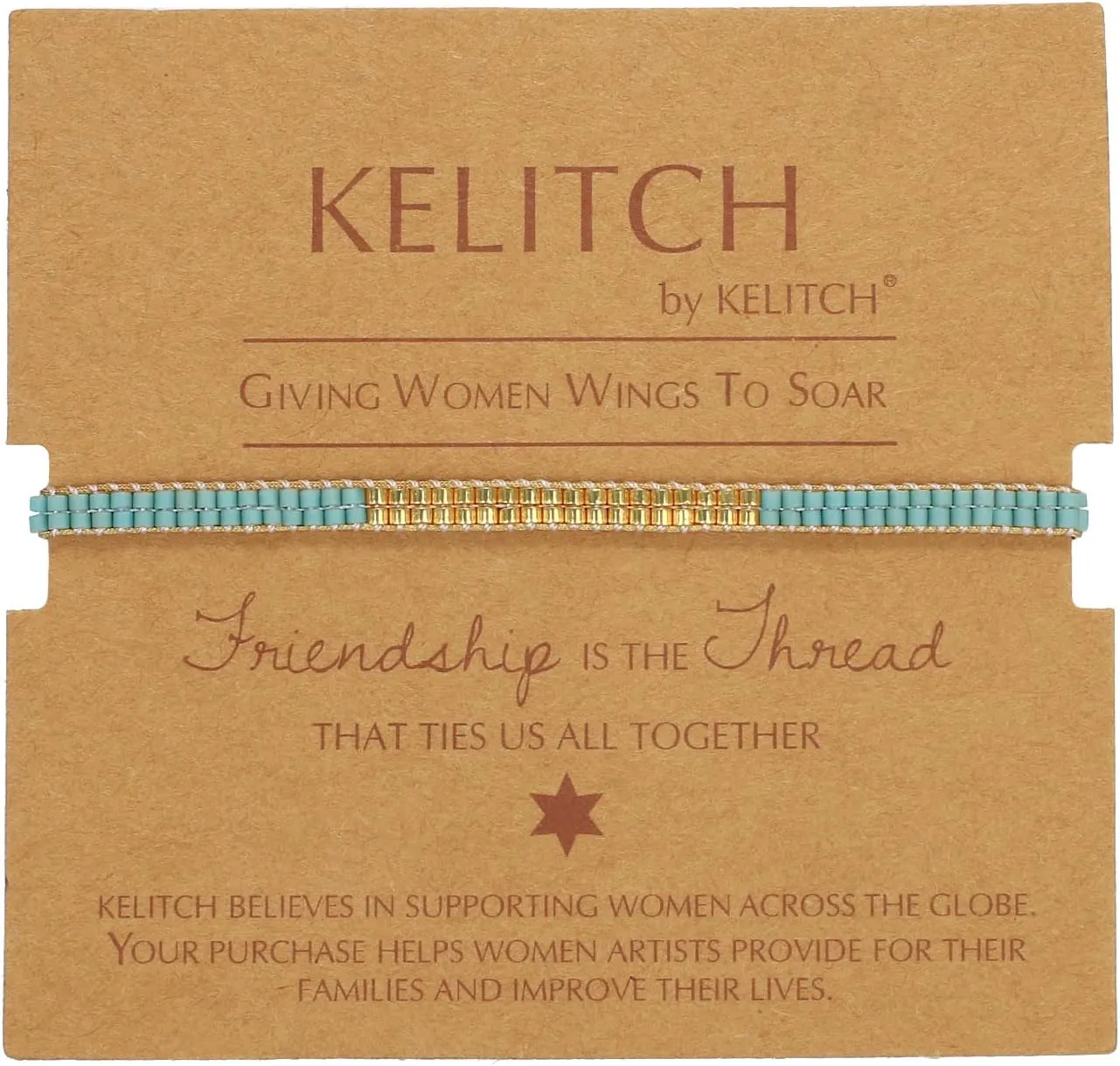 KELITCH Classic Seed Beaded Bracelets Hand-Woven Colorful Friendship Bracelet Women Boho Bracelets Cuffs - 09E